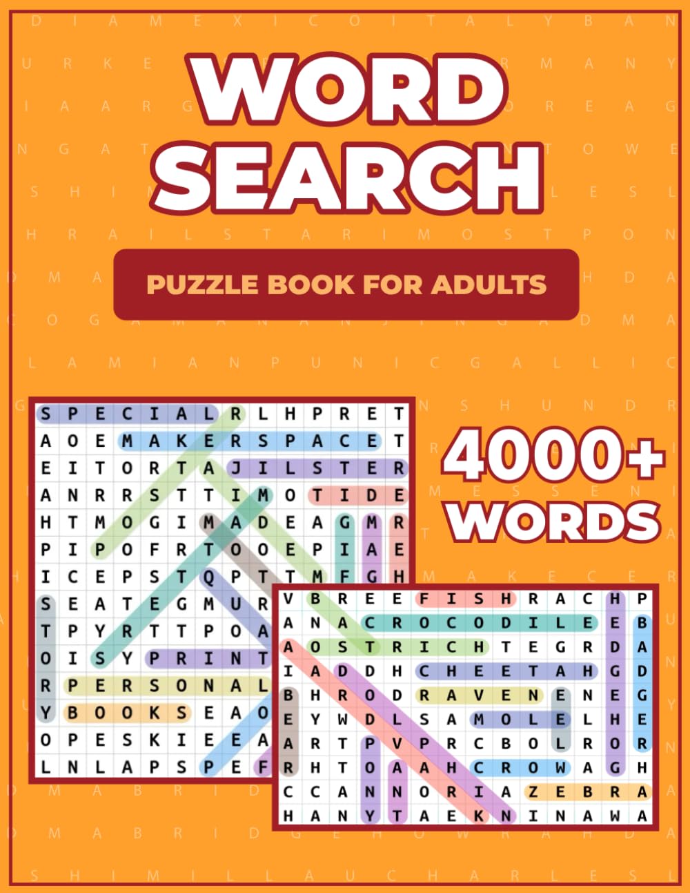 Word Search Books for Adults Large Print, 200 Themed Puzzle Book, Anti-eye Strain, Seniors to Have Fun and Relaxing Big Font Wordfind Game Activity Book