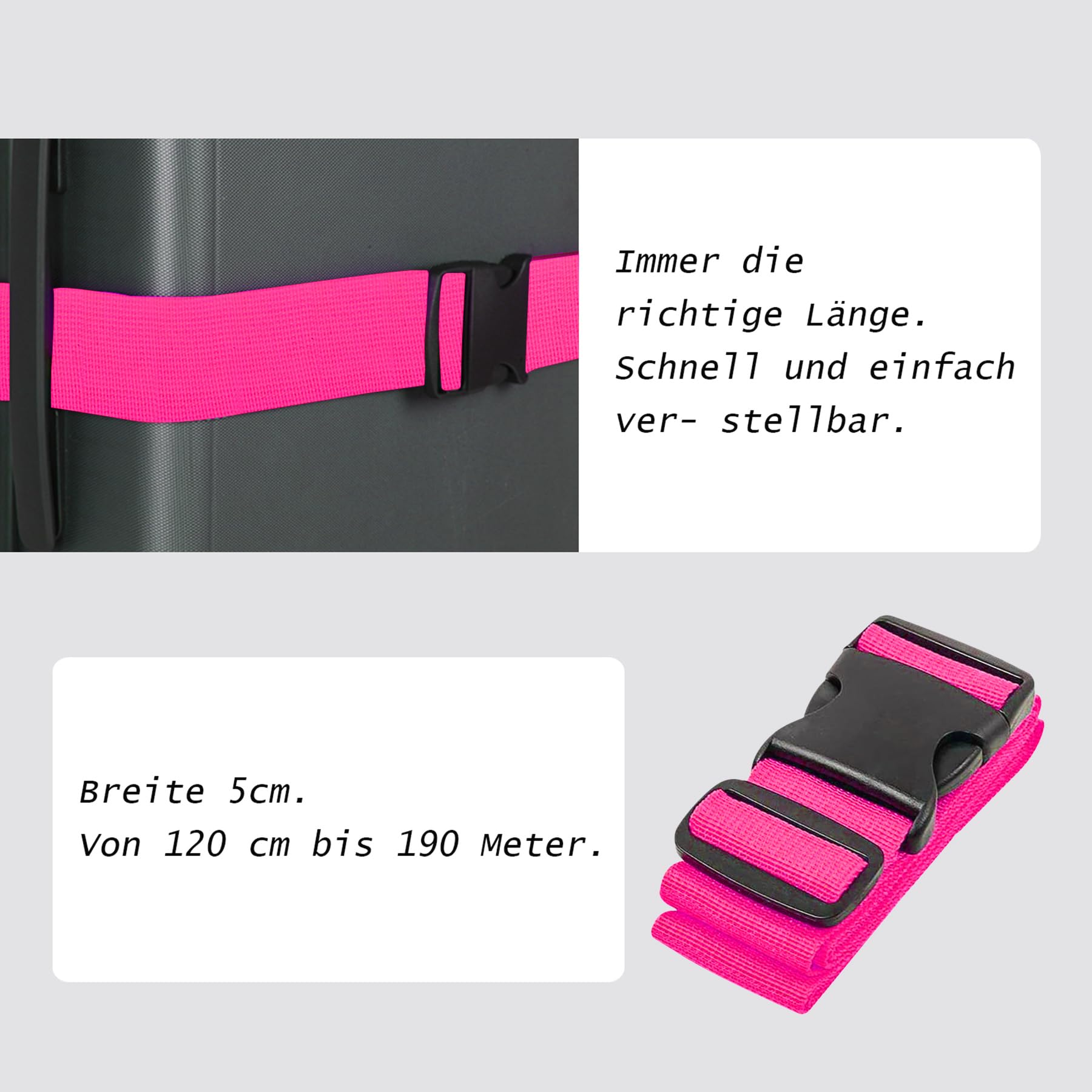 Lot De 2 Sangles De Valise Réglables - Ceinture élastique Croisée - Arc-en-ciel - Pour Voyage, Camping
