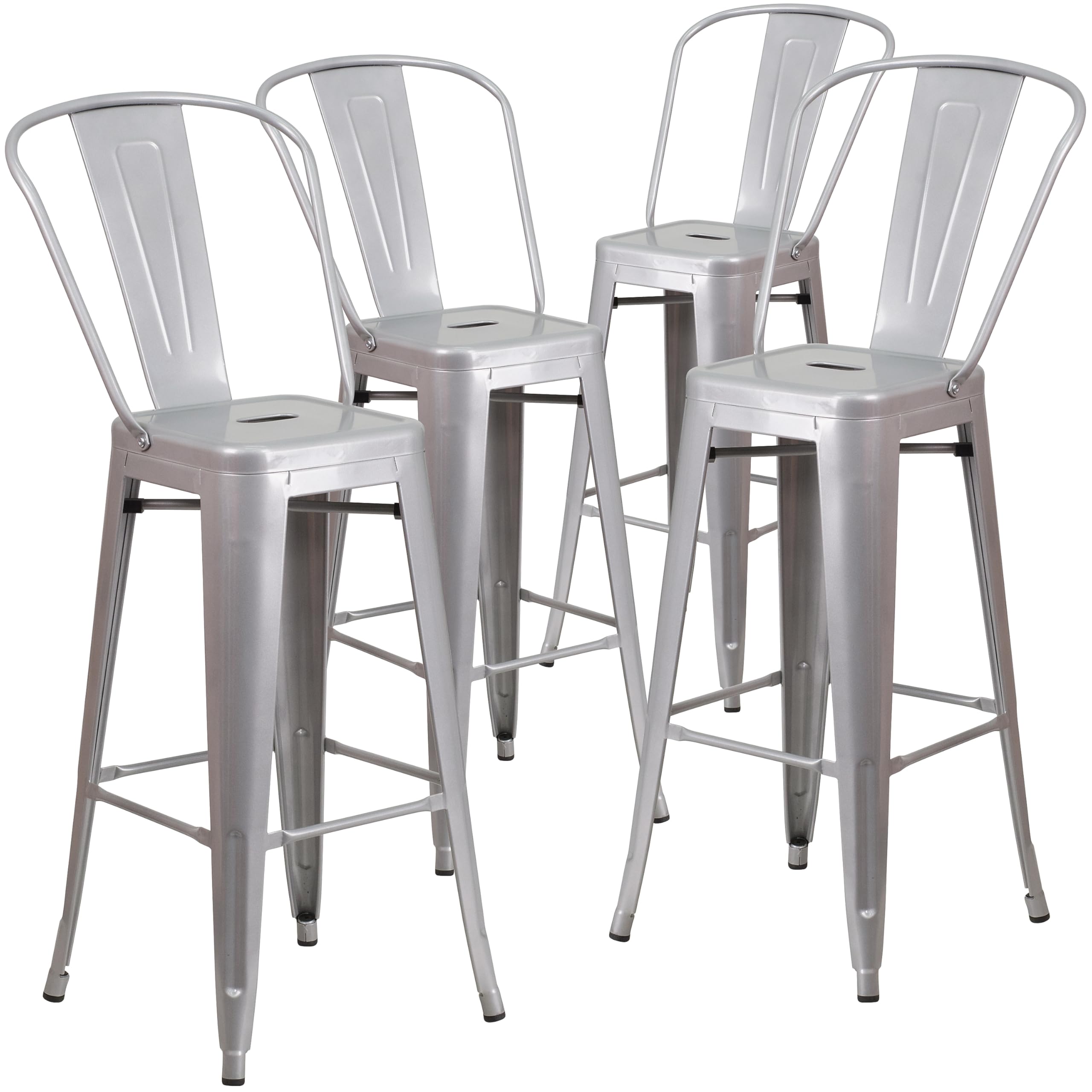 Flash Furniture Silver / Set of 4 / Contemporary