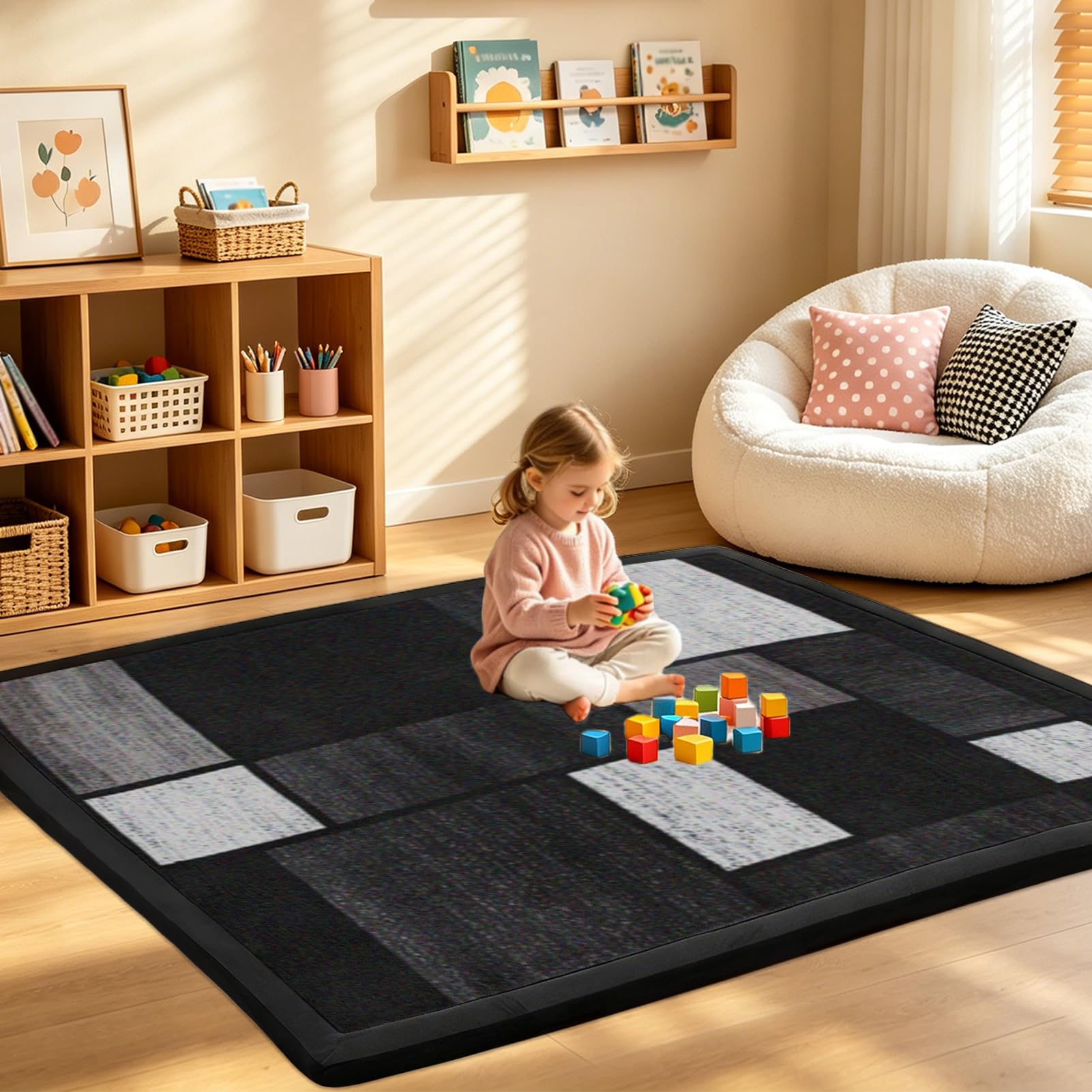 RZUMXOPY Baby Large Play Mat Non Slip Childrens Rug 40 x 100 cm Thick Kids Rugs for Crawling Soft Play Tummy Time