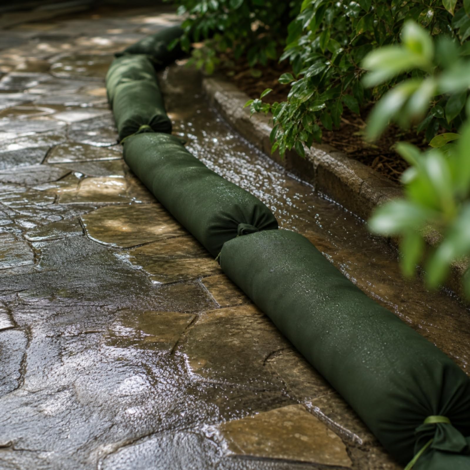 de Arena Contra Inundaciones Bolsa Barrera Tubo Protección Reutilizable con Cierre de Cordón y Llenado Rápido en Lona de Silicona Adecuada para Entradas Talleres Fábricas Bodegas, 15 180cm