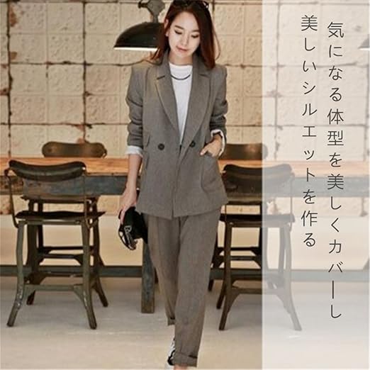 Amazon 入学式スーツ卒業式 スーツパンツドレスパンツスーツ 大きいサイズ 結婚式 入学式 卒園式 母 ママ レディース フォーマル 入園式 セレモニースーツ ノーカラー スーツ ジャケット 卒業式パンツスーツ パンツスーツ 通販