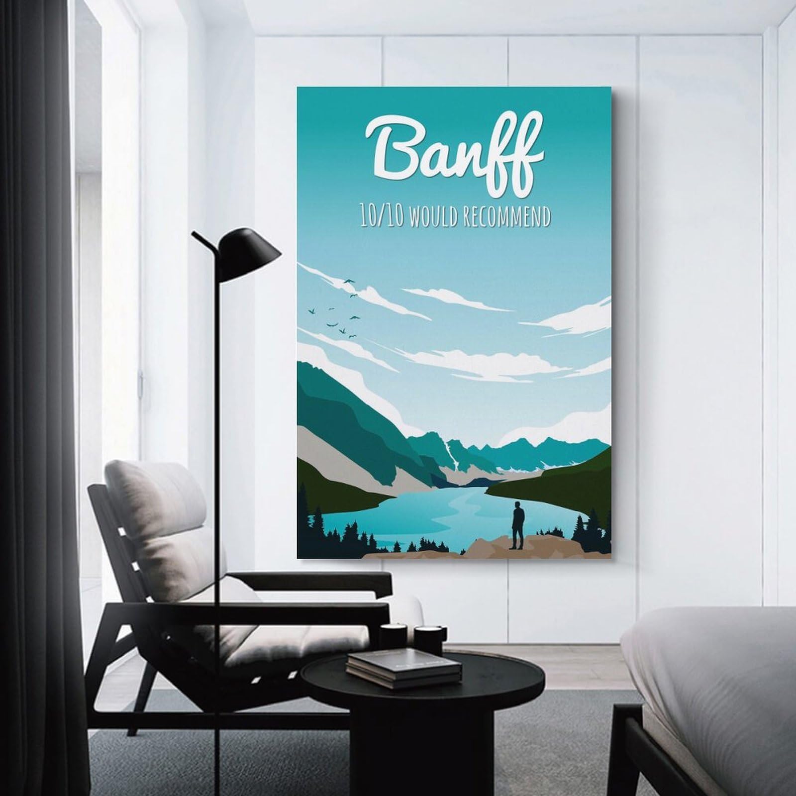 Junmoney Banff Canada Travel Wall Picture Print 16x24inch(40x60cm), for Picture Wall Styling in Lounge Or Bedroom, Ideal for Building A Coordinated Art Wall