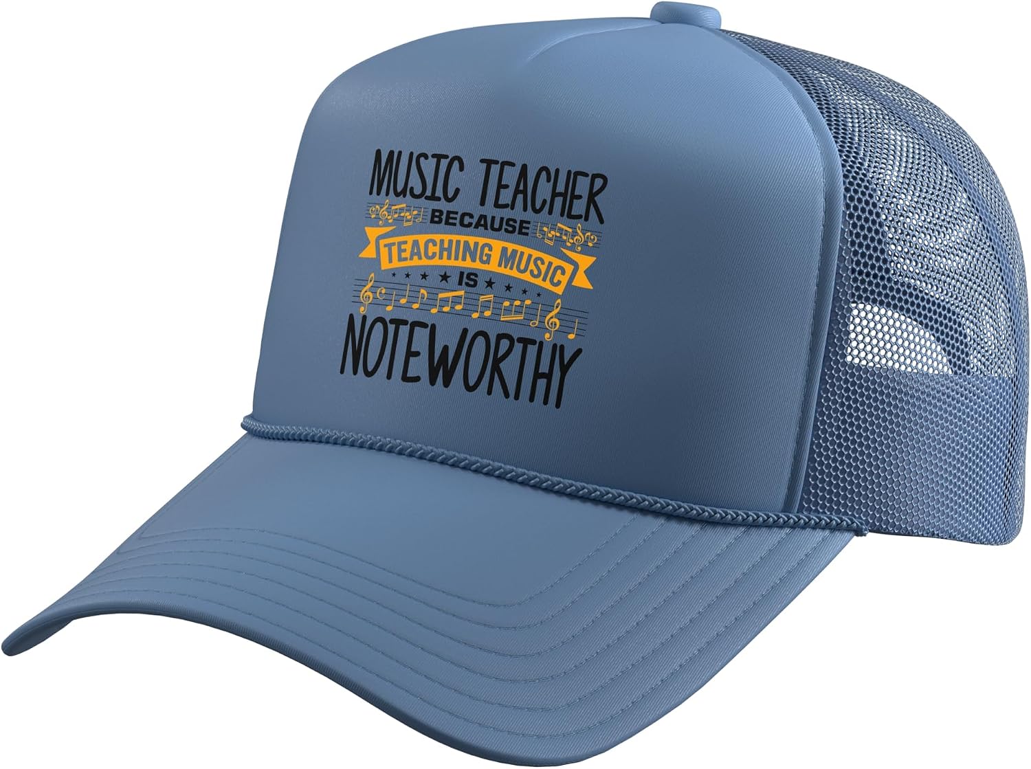 Funny Music Educator Design for a Music Teacher Trucker Hat with Adjustable Mesh Back