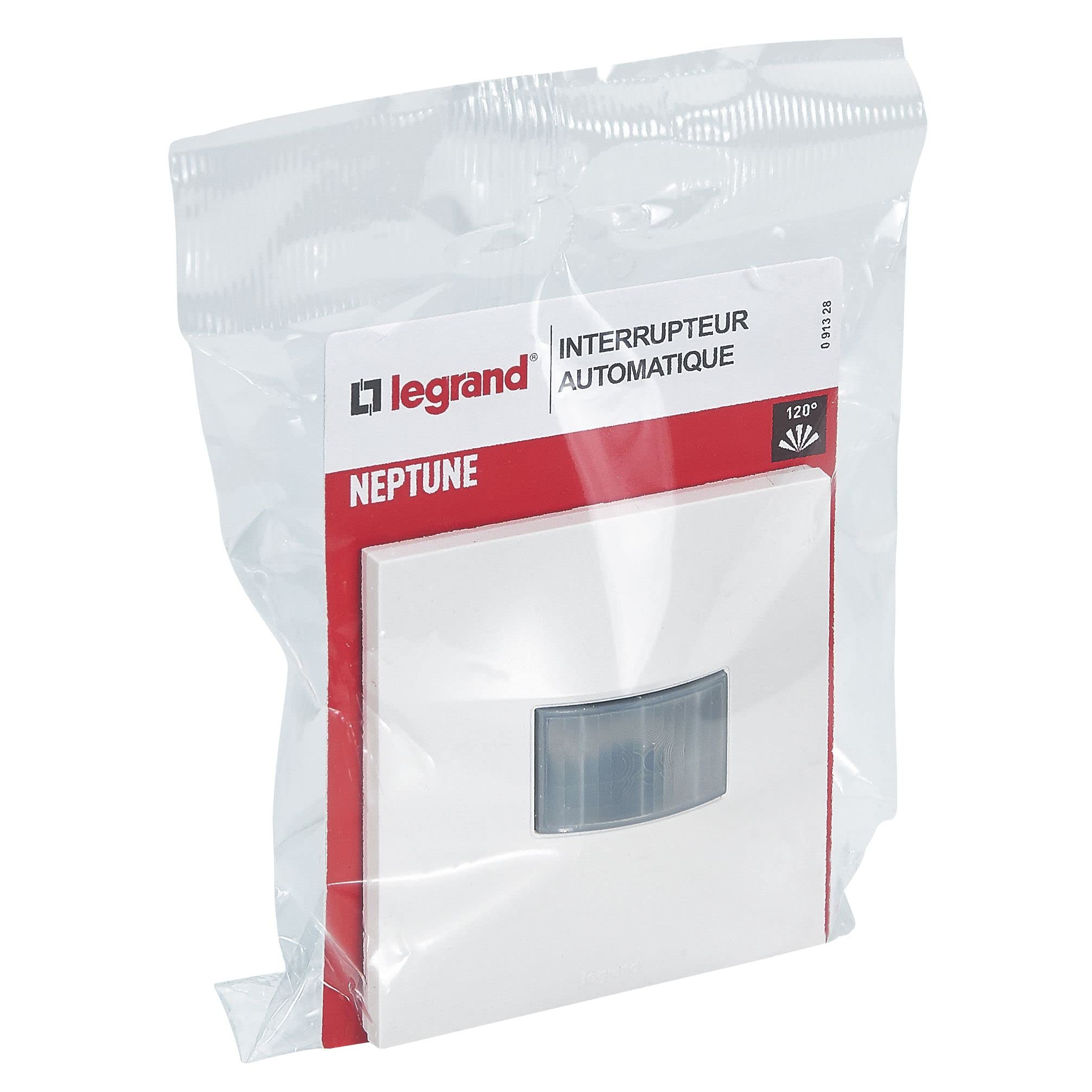 LEGRAND | Inter Auto BV Neptune, Détecteur De Mouvement Encastré, Champ De Détection 120° Portée 8m, Seuil De Luminosité Réglable