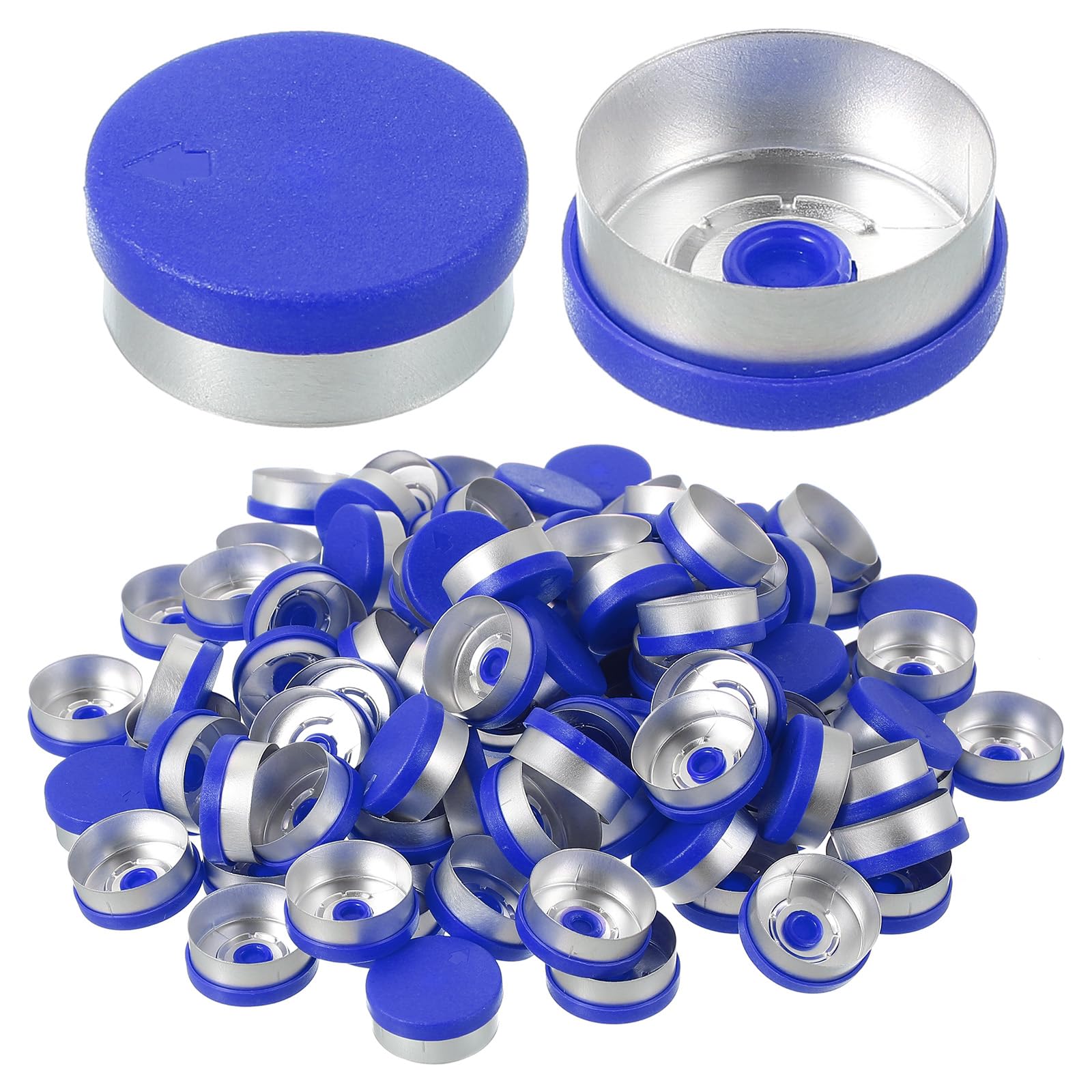 PATIKIL 20mm Caps, 100 Pack Top Caps Vial Seals Plastic-Aluminum Caps Cover for Glass Vials Bottles, Red — Amazon image 10