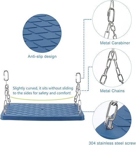 Miniatura 4 de Juego de columpio para árbol antideslizante y resistente, accesorios para niños, para interiores y exteriores, regalo de cumpleaños, patio, color