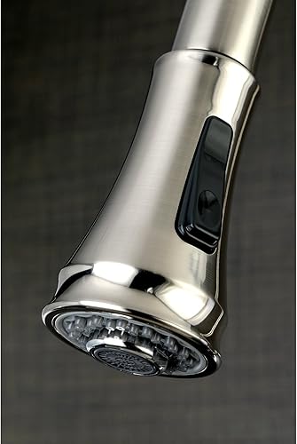 Miniatura 6 de Kingston Brass GSY7778ACL American Classic - Grifo de cocina con rociador extraíble, 8-34 pulgadas en alcance de la boquilla, níquel cepillado