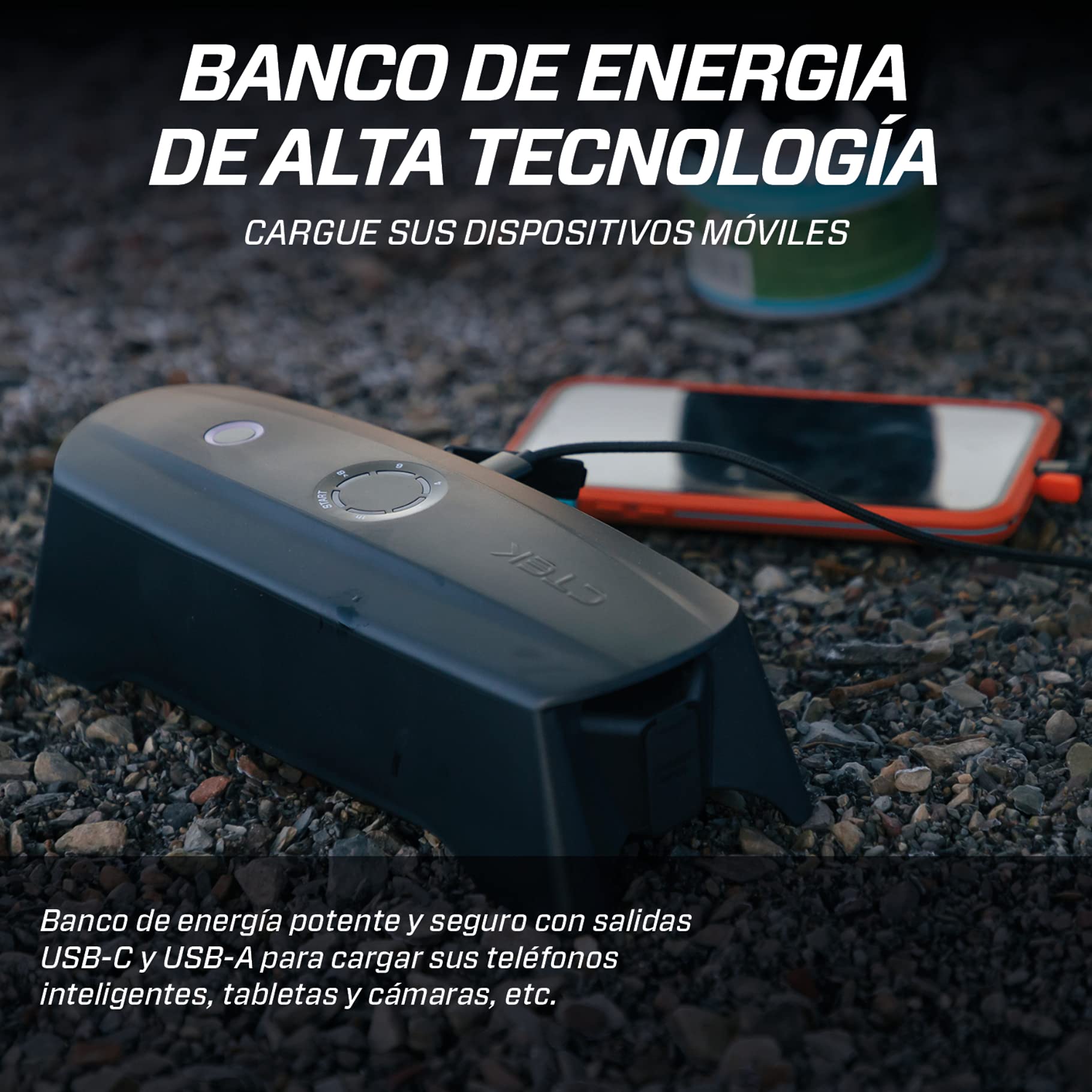 CTEK CS Free, Alternativa De Arrancador De Batería De 12 V, Arranque Adaptativo, Cargador De Batería Portátil Y Mantenedor Inteligente 4 En 1, Banco De Energía Solar para Coche, Teléfono, Computadora