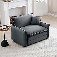 Vista 11 de Sofás seccionales grandes de 115.34" para sala de estar, sofá de pana color camel de asiento profundo de 3 plazas en forma de L, sofá seccional