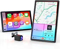 Krunia 8" Hordozható Autós Kijelző Apple CarPlay & Android Auto Támogatással, 1440x900 HD Felbontás, Mágneses Rögzítés, Tolatókamera, GPS Na 1