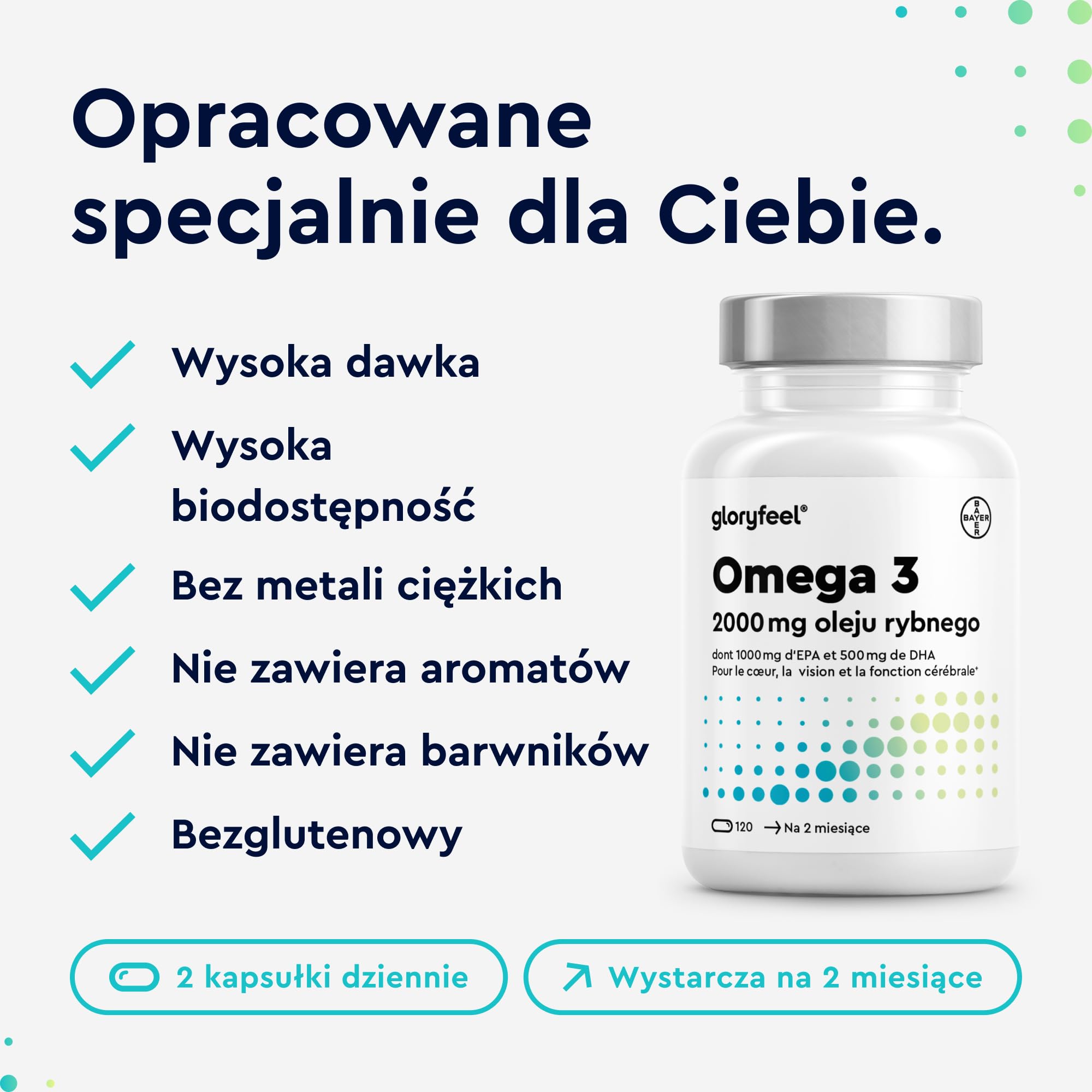 Kapsułki Omega 3 - Wysoka dawka 2000mg oleju rybnego, 1000mg EPA i 500mg DHA w dawce dziennej - Niezbędne kwasy tłuszczowe z anchois - Testowane laboratoryjnie i produkowane w Niemczech