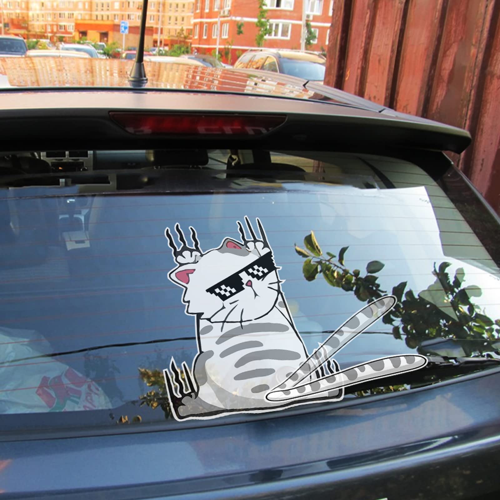 Autocollant Essuie-glace Voiture - Motif Patte D'animal Chien Chat, Vinyle, Pour Capot