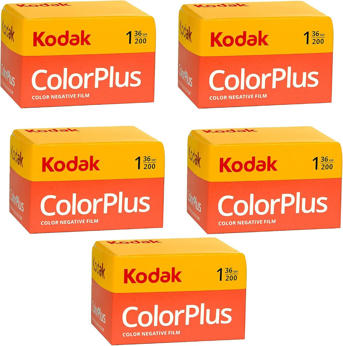 5 Rollos de Kodak colorplus 200 ASA 36 Exposición