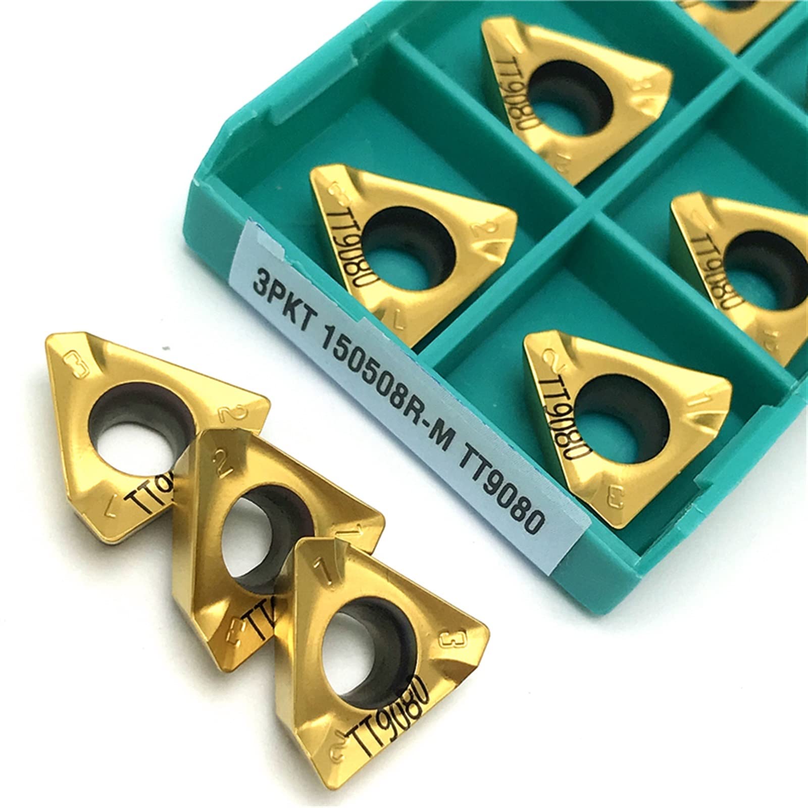 3PKT150508R TT9080 Inserti in metallo duro Utensile for tornitura Inserto for fresatura CNC Utensile indicizzabile Alta qualità 3PKT 150508R Inserto for tornitura ( Size : 3PKT100408R-M TT9080 , Color
