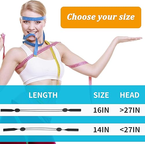 Miniatura 2 de Retenedores ajustables para lentes de sol, correas antideslizantes para gafas para hombres y mujeres, correas deportivas sin cola, 3 unidades