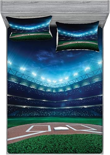 Miniatura 9 de Ambesonne Juego de sábanas bajeras y fundas de almohada, dibujos de aviones antiguos, vuelos clásicos con fechas, estilo vintage, diseño nostálgico,