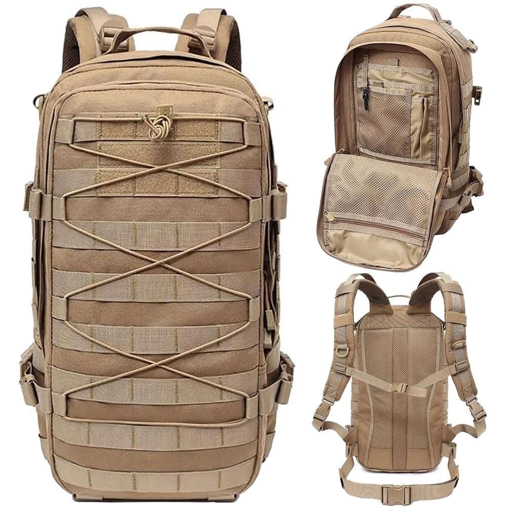 Zaino Borsa per Utensili, Sport All'aperto Alpinismo E Caccia Borsa, Viaggio Escursionismo Pesca Multifunzionale-Nero