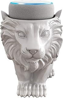 Dekodots Smart Speaker Table Stand (Lion) - Decorative Holder for Amazon Echo Dot or Google Home Mini - Portable Design, No Sound or Microphone Interference - Durable Poly-Resin