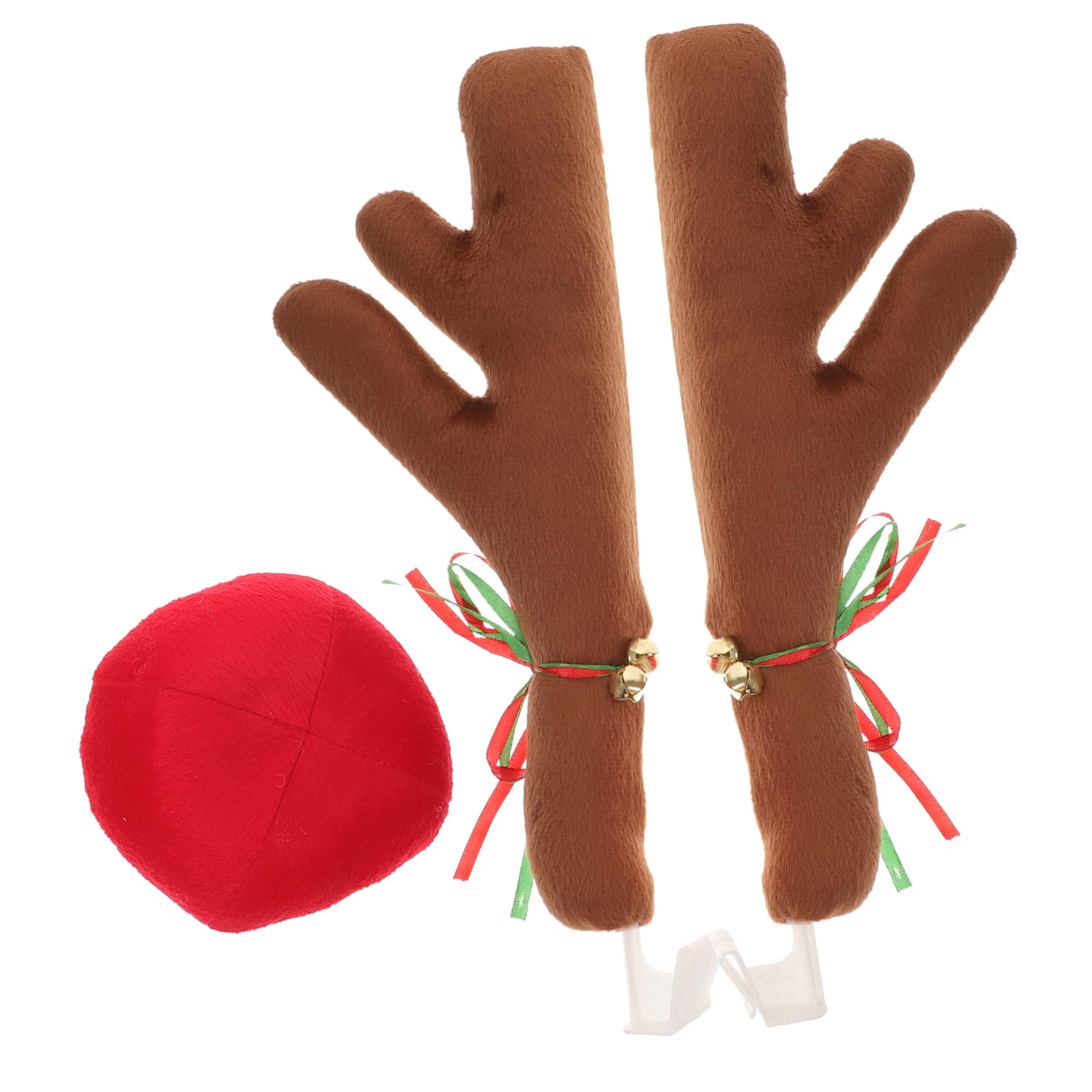 ibasenice 1set Reindeer Antlers for Car Christmas Auto Decorations Vehicles Holiday Decor for SUV Van Truck