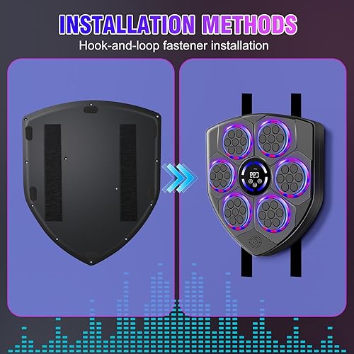 Miniatura 6 de Smart Music Boxing Machine for Adults and Kids, Bluetooth Boxing Equipment with Boxing Gloves, Wall Mounted Electronic Punching Machine for Home Gym