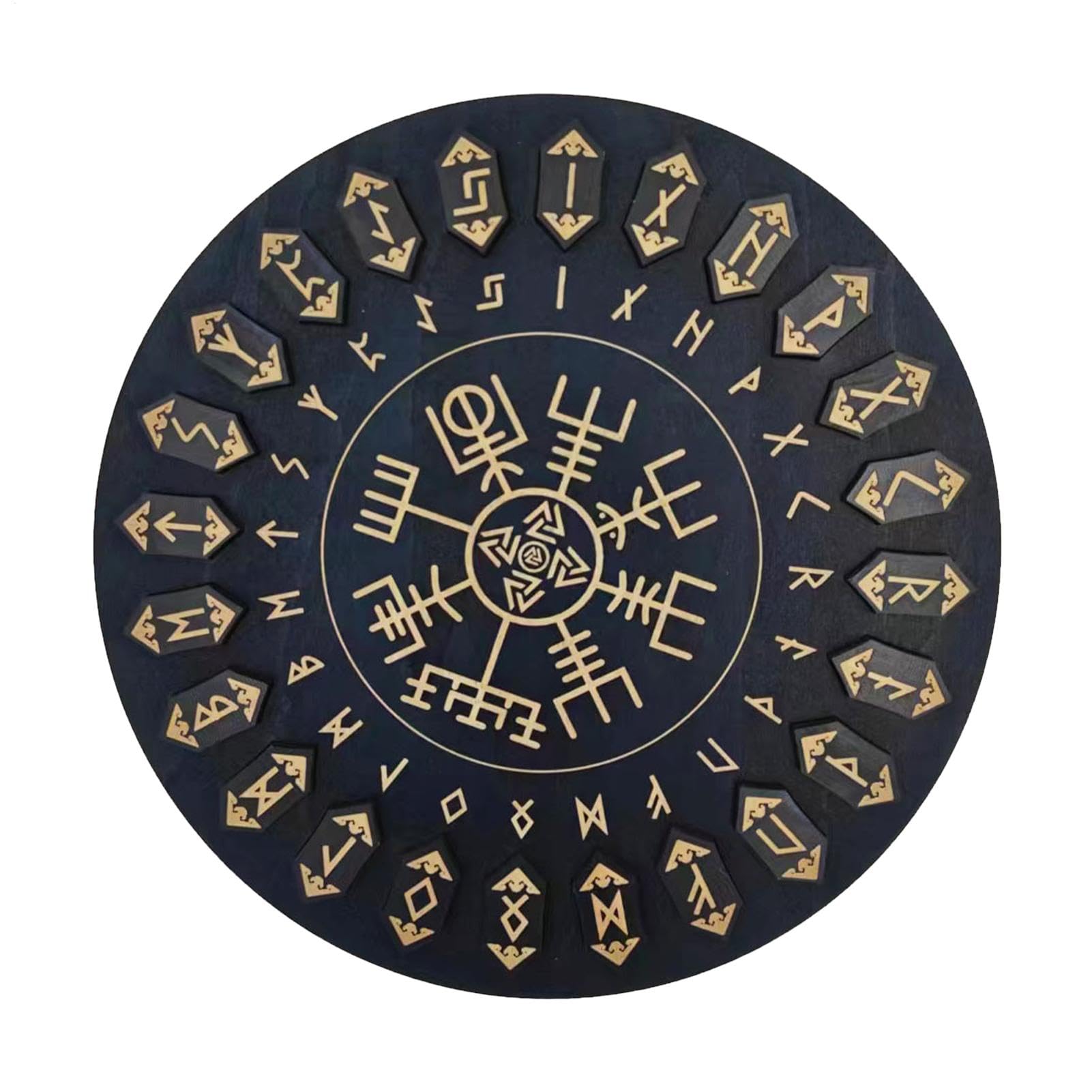 Set di rune da, set di rune in legno, rune divinazione in legno, iscrizioni per meditazione e divinazione, forniture multifunzionali per streghe, strumenti decorativi per meditazione