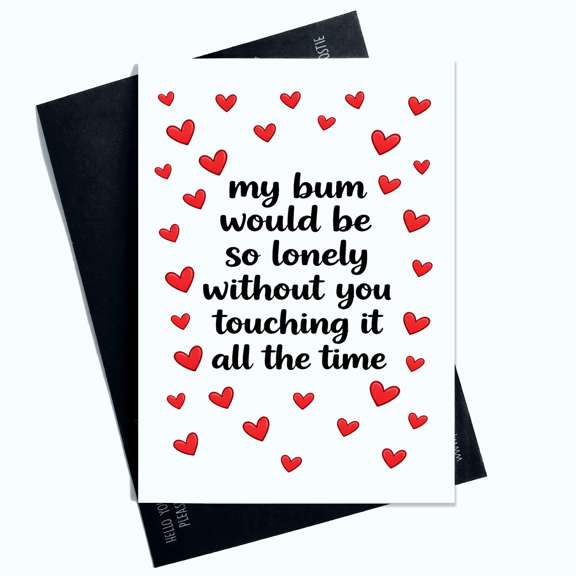 Peachy Antics Funny Valentine’s Day Bum Touching Joke A5 Card for Her or Him – Cute Cheeky Valentines Card for Girlfriend, Boyfriend, Husband or Wife, Fiance Fiancee, Romantic Humour Design SP430