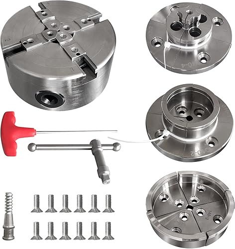 Wood Lathe Chuck Set 1" x 8 tpi， 4 inch