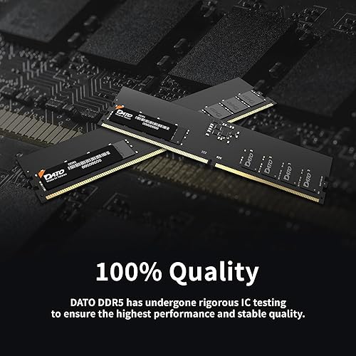 Miniatura 6 de DATO DDR5 UDIMM 32GB Kit 16GBx2 Desktop RAM 5600MHz PC5-44800 CL46 1.1V 288-Pin Non-ECC Unbuffered dimm, módulo de memoria de escritorio