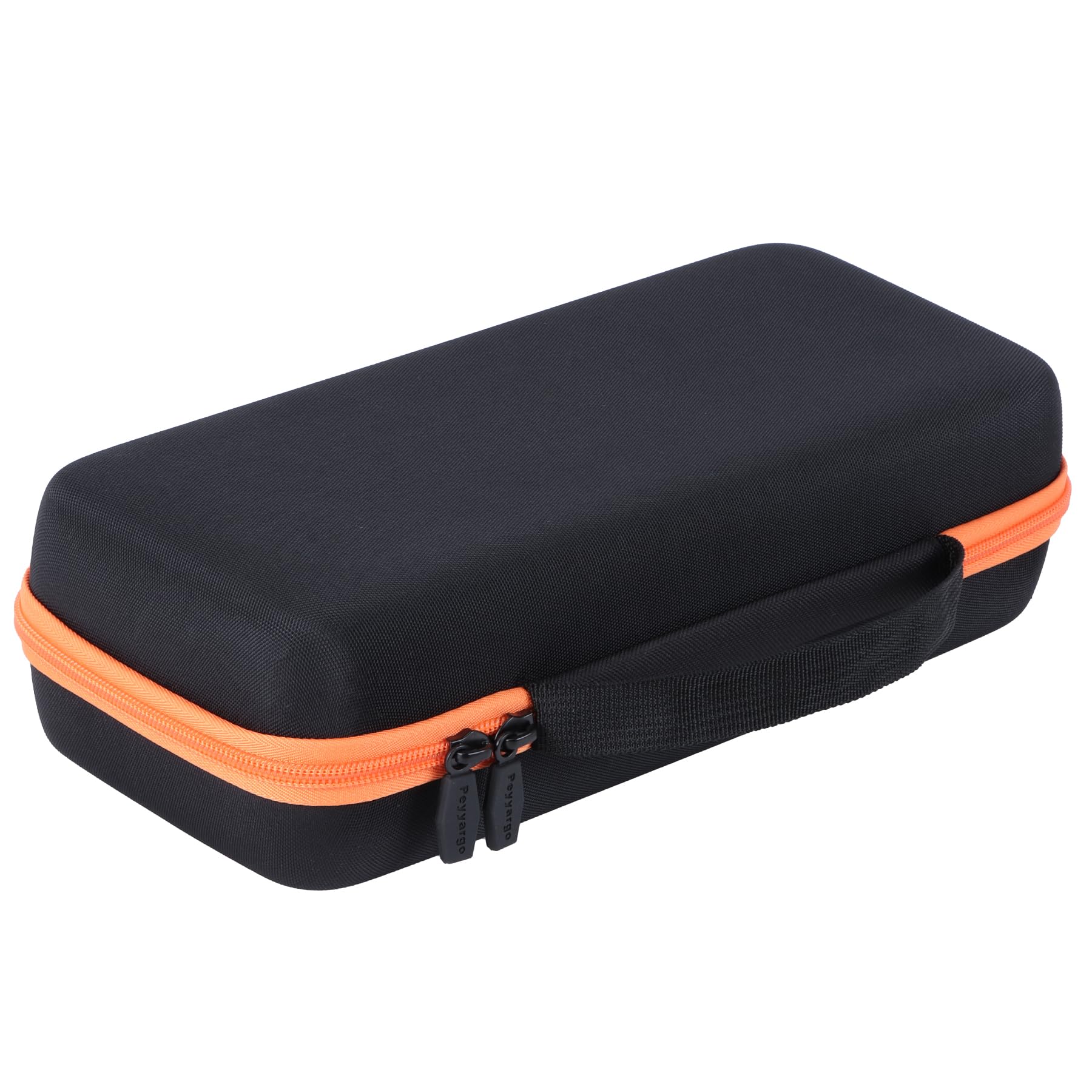 Dur Étui de Protection Compatible avec JBL PartyBox 2 Microphones numériques (Noir + Orange Zip)