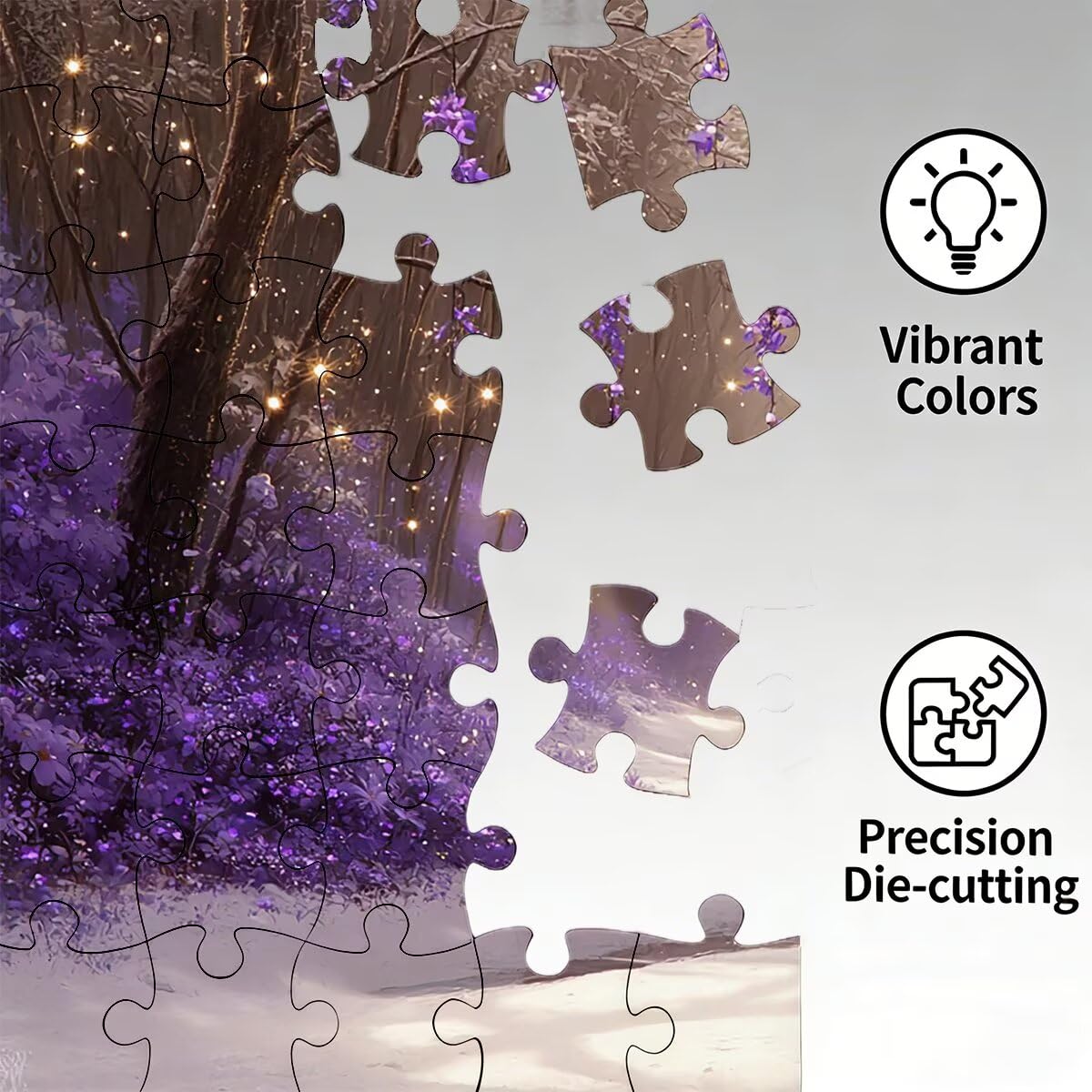Puzzle 1500 elementów dla dorosłych, 1500 sztuk puzzle zimowe, puzzle kwiatowe dla dorosłych z wykwintnym pudełkiem do pakowania, gry edukacyjne, duże drewniane puzzle na prezent dla kobiet dekoracja
