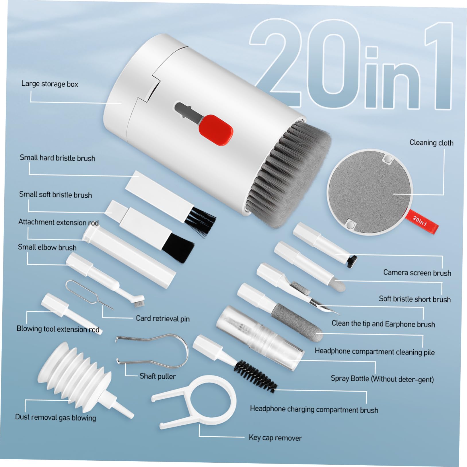 OSALADI Cell Phone Cleaner Comprehensive Cleaning Tools Kit for Cameras Keyboards Computers and Tablets