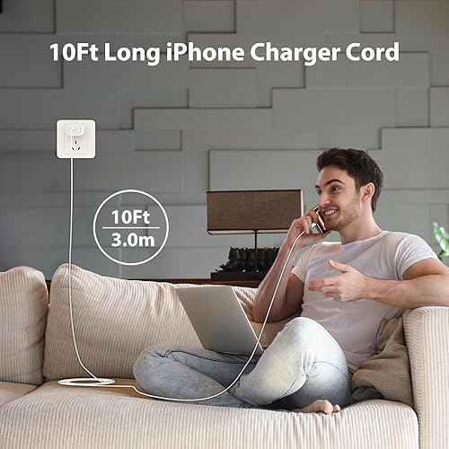 Miniatura 6 de Cargador para iPhone 1515 Pro Max de carga rápida, 20 W, USB C, cable de carga rápida para iPhone 15, cable de carga USB C a C de 10 pies de largo