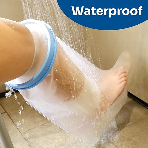 Miniatura 2 de Conkote Funda impermeable para adultos para ducha y baño, protector de yeso suave de 26 x 17 pulgadas para mantener la herida y los vendajes secos,