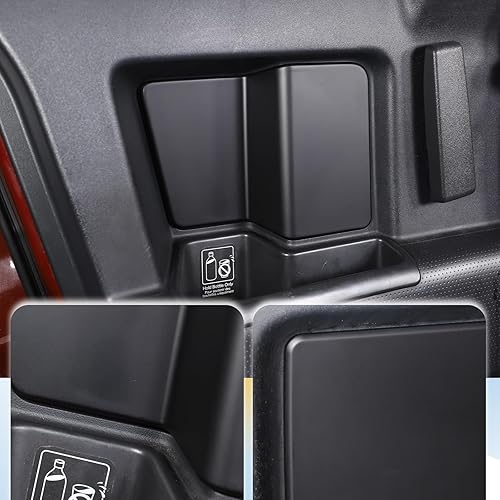 Miniatura 5 de LLKUANG Juego de moldura de protección de puerta interior de automóvil compatible con Toyota FJ Cruiser 2007-2021 ABS fibra de carbono interior