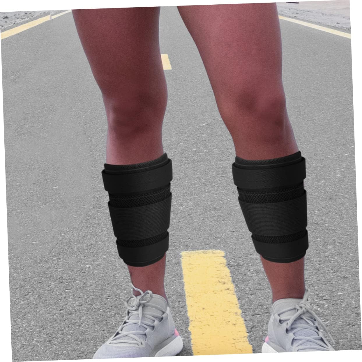 Mipcase Ankle Weights for Men Adjustable 1 Pair of Steel Plate Leg Weights Running and Aerobics Fitness Accessories