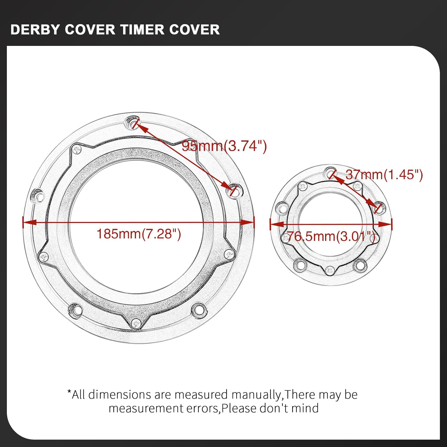 Derby Cover Timing Timer Cover for Harely Touring 1999-2015 Road King Electra Street Glide Road Glide Dyna Fat Bob Street Bob 1999-2017 Softail Fat Boy (Chrome)