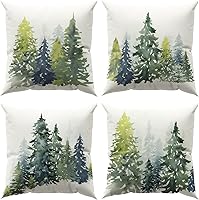 Vista 11 de juego de 4 fundas de almohada bohemias grises y azules de 20 x 20 pulgadas, fundas de almohada geométricas abstractas de estilo moderno de mediados