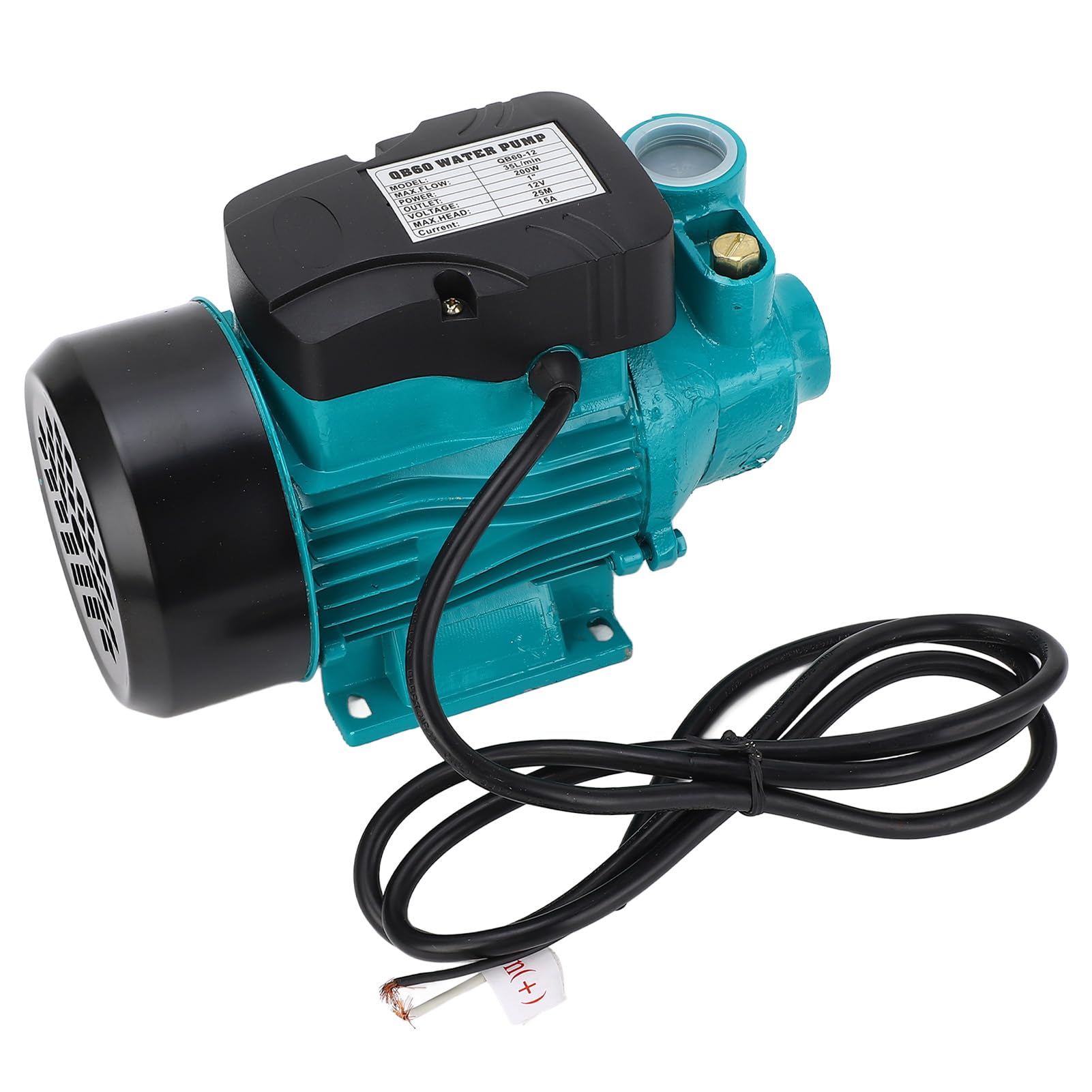 KIMISS Solar DC Pump 200W 3200RPM Auto 35 Lpm Levantamiento Alto 25m Bomba de Agua para Riego y Uso Doméstico (DC12V)