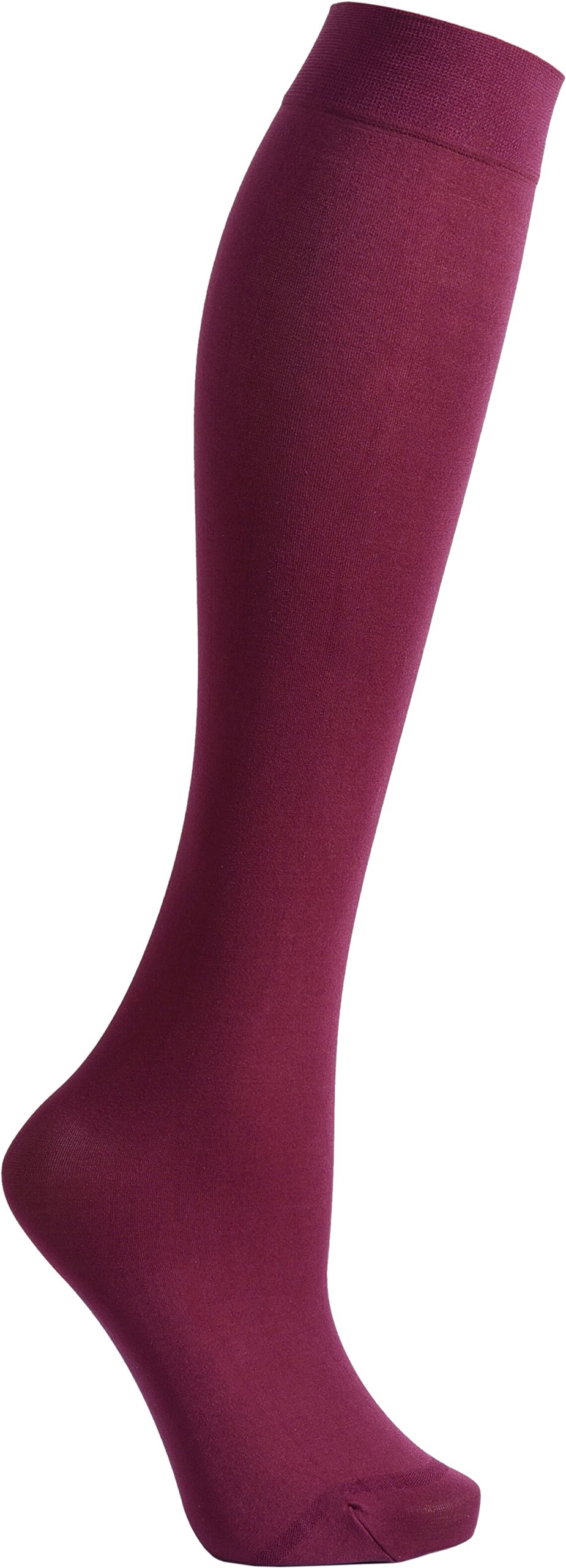Cosyfeet Women's Burgundy Extra Roomy Opaque Knee Highs 80 Denier - One Size Fits All