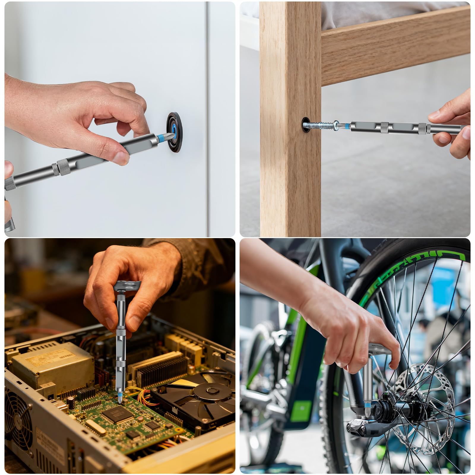 Zestaw wkrętaków z grzechotką, zestaw wkrętaków magnetycznych, 24 bity, 24 w 1, bit magnetyczny, zamiennik magnetyczny, śrubokręt sześciogwiazdkowy, śrubokręt płaski, śrubokręt krzyżakowy