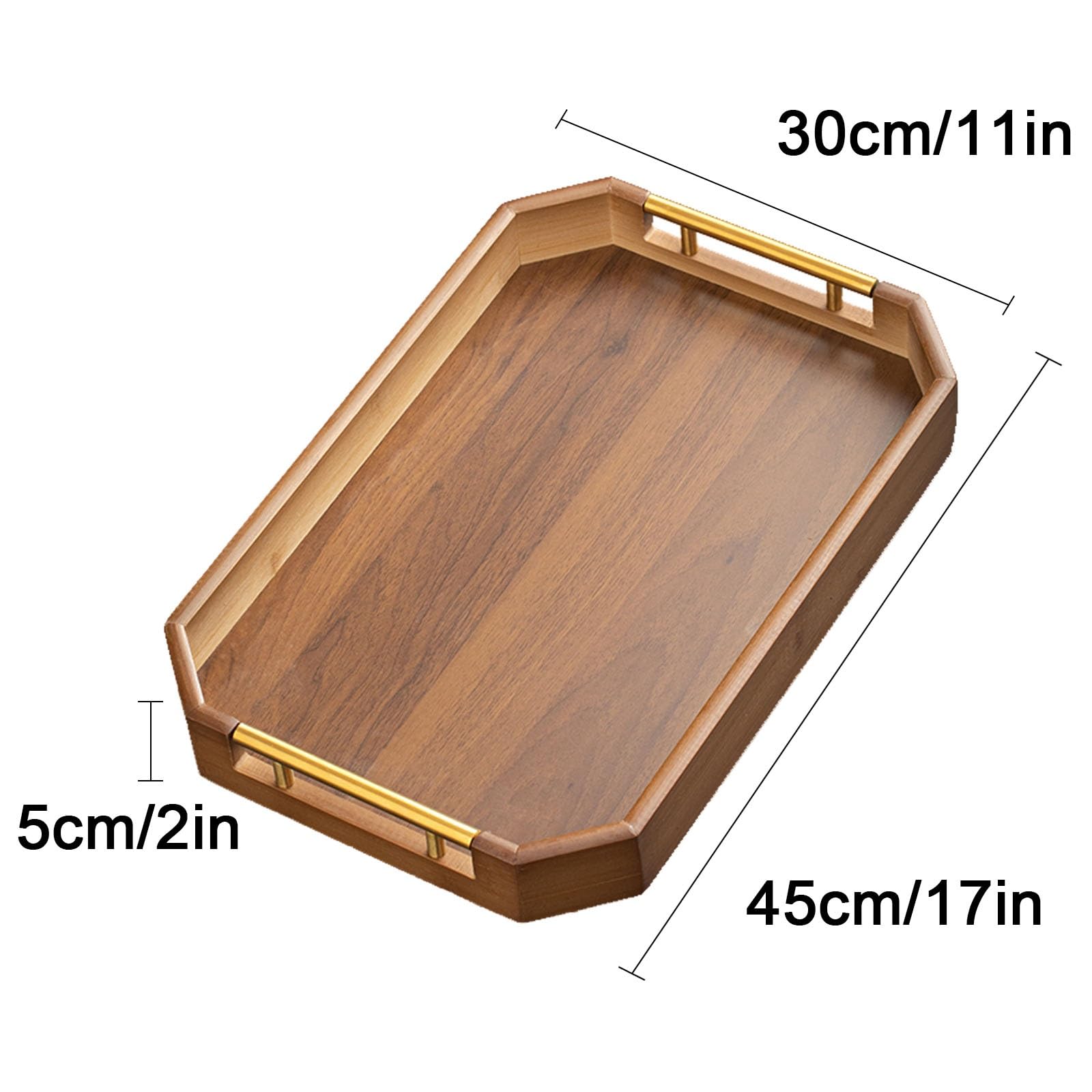Bandeja de madera con asa para desayunar en la cama, mesa de café y comedor