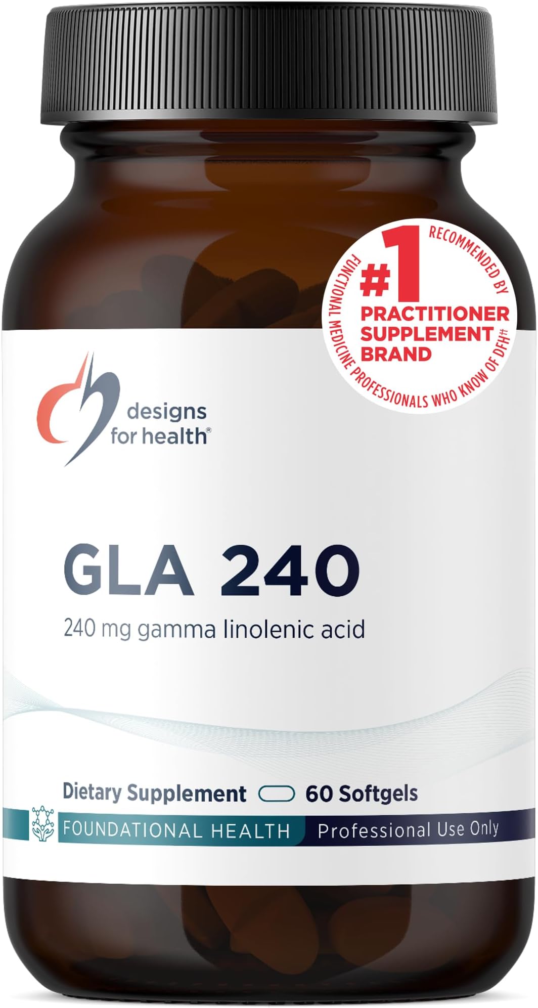 Designs for Health GLA Softgels - Borage Oil Pills, 240mg Gamma Linolenic Acid from Borage Seed - Non-GMO Supplement, May Promote Healthy Skin + Hormonal Balance for Women (60 Softgels)