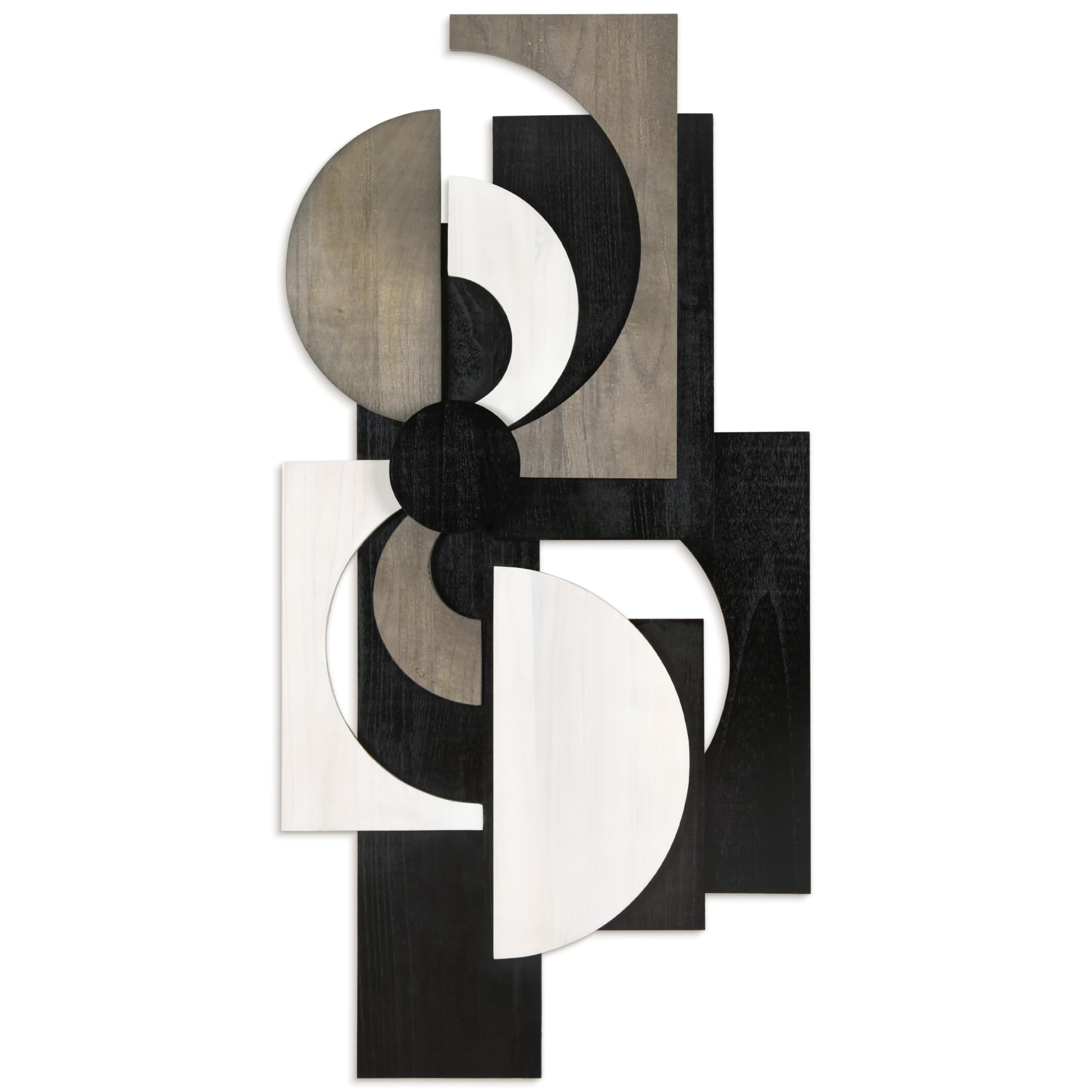 Empire Art Direct "Luminus Dusk" Handmade Dimensional Solid Paulownia Wood Abstracts Wall Art, Ready to Hang, Living Room, Bedroom & Office, 48" x 24"