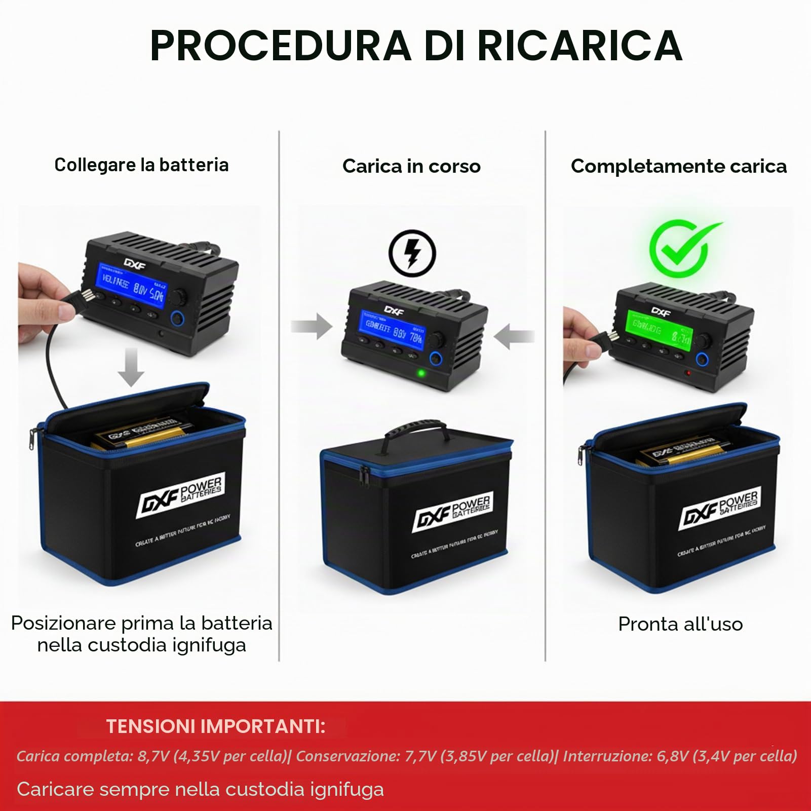 DXF Batteria LiPo 2S 7.6V 6300mAh 140C HV Spina Deans T Bullet 5mm Auto RC 1/8 1/10 Truck Buggy Touring Car Compatta Leggera Potente Gare Racing Corse Modellismo 2 Pezzi