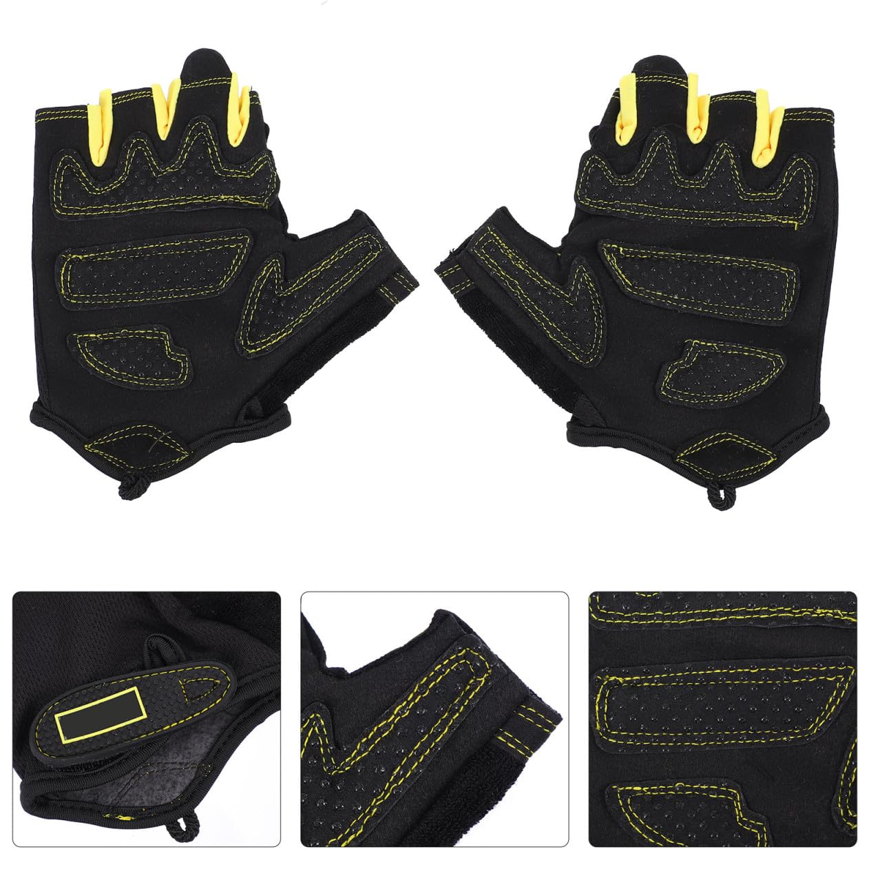 SOIMISS 3paare Outdoor Halbfingerhandschuhe Für Herren Und Damen Atmungsaktive rutschfeste Fitness Und Fahrradhandschuhe Mit Stoßdämpfenden Polstern Für Sport Und Outdoor-aktivitäten