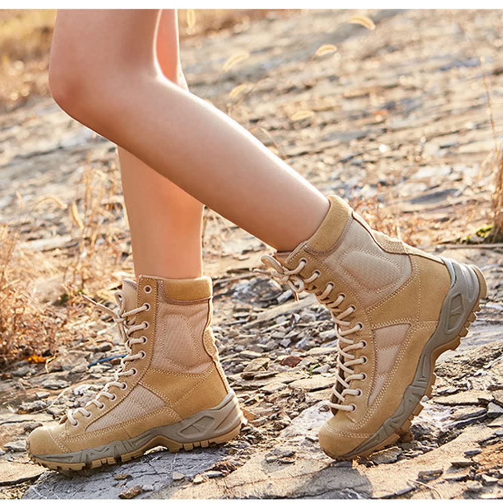 Bottes Tactiques Militaires Pour Hommes - Taille 45 EU - Cuir Daim Et Mesh - Semelle Antidérapante