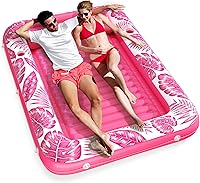 Vista 12 de Jasonwell Flotador de piscina inflable 4 en 1 para bronceado - Flotador de balsa para tomar el sol, juguetes, colchoneta para cama de bronceado