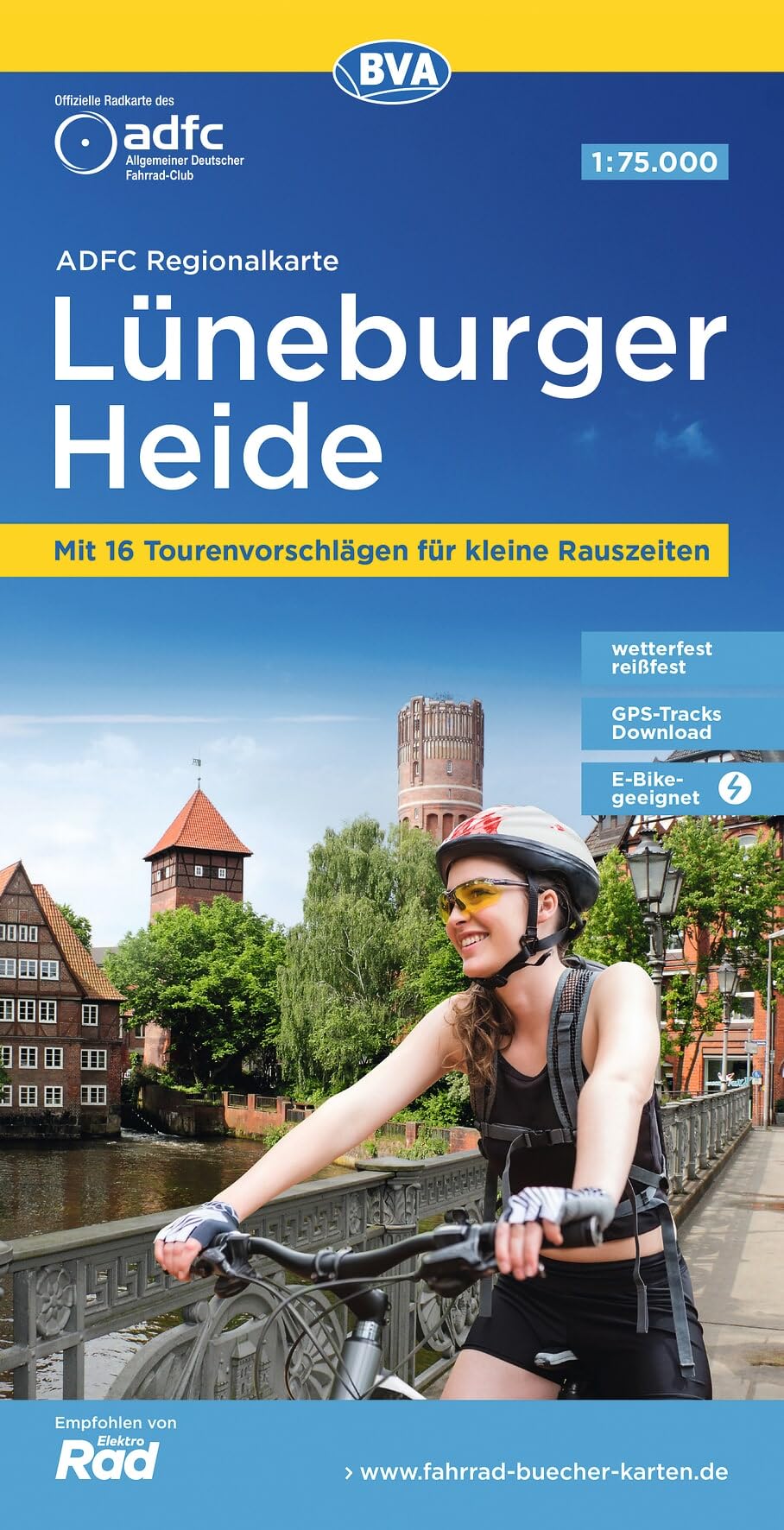 Lüneburger Heide cycling map: mit Tagestourenvorschlägen, reiß- und wetterfest, E-Bike-geeignet, GPS-Tracks Download, (Regionalkarte)