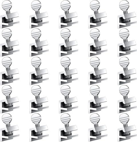 Boao 25 juegos de cerraduras de ventana deslizantes de aluminio, cerraduras de seguridad para ventanas de metal con llaves, plateadas, ajustables